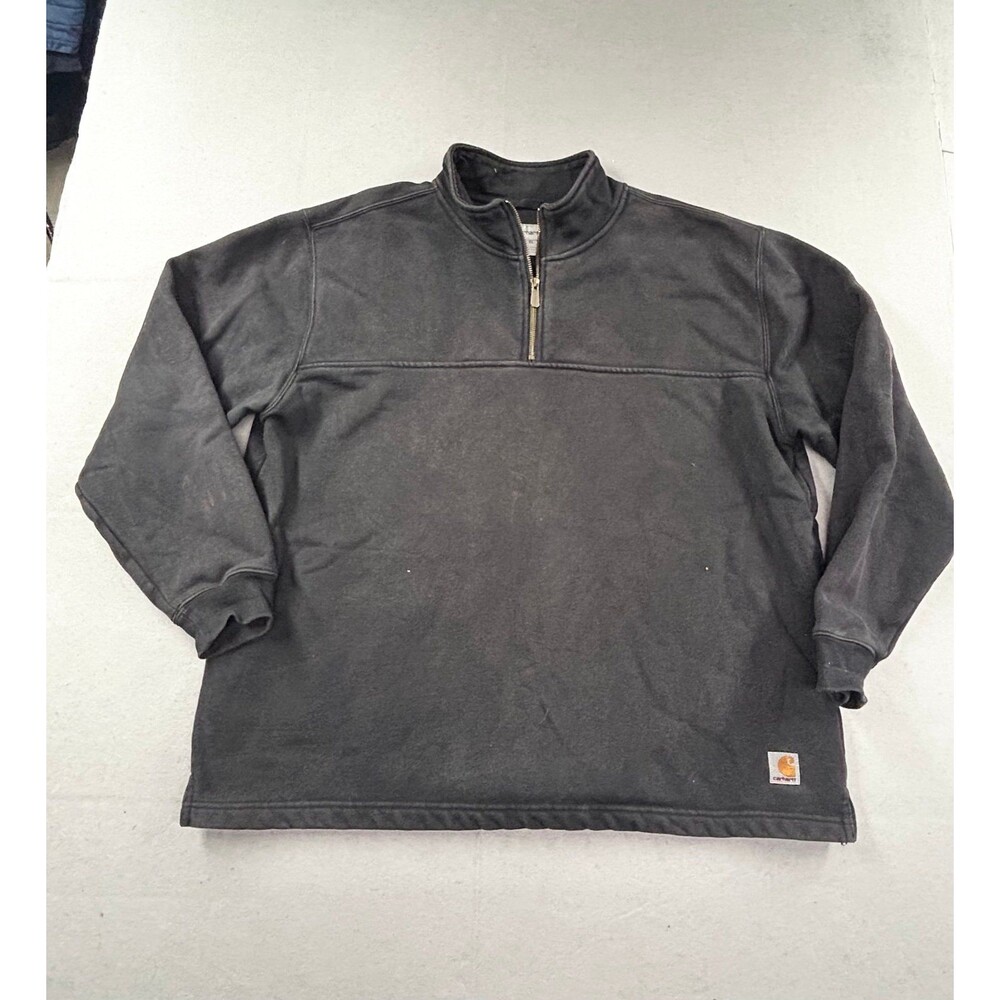 Vintage 90s Carhartt Mens K188 BLK Quarter Zip Jacket XL